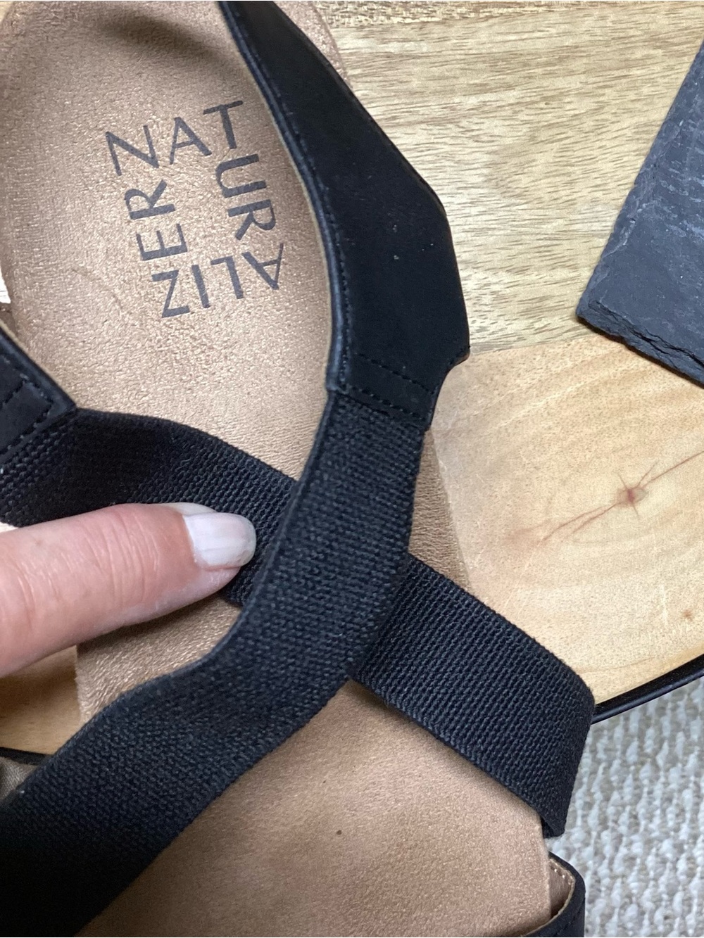 Naturalizer Comfort Stretch Black Women's Slingback Sandals - Picture 4 of 6